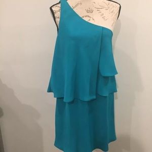 Suzi Chin For Maggy Teal Cocktail Dress Sz 6